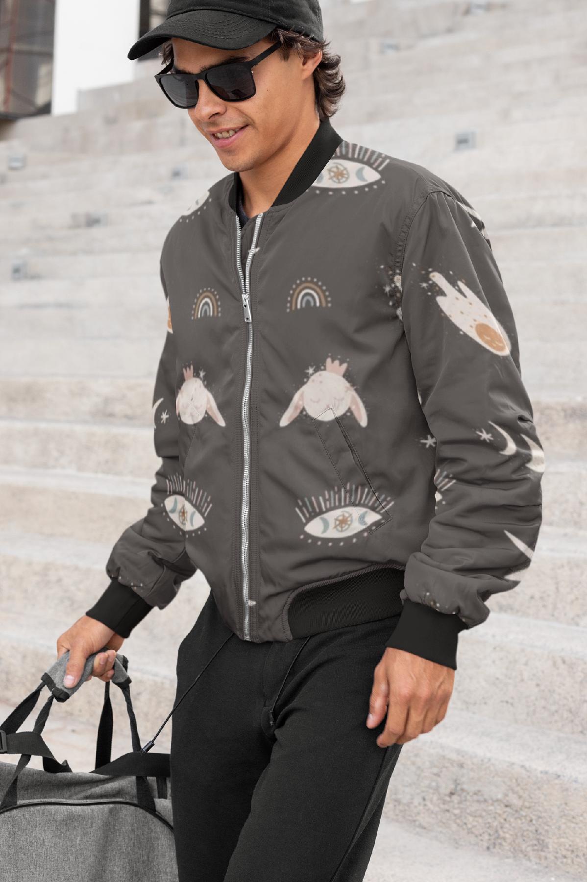 Kawai Unisex Bomber Jacket for Men & Women by Alchimia Artwear