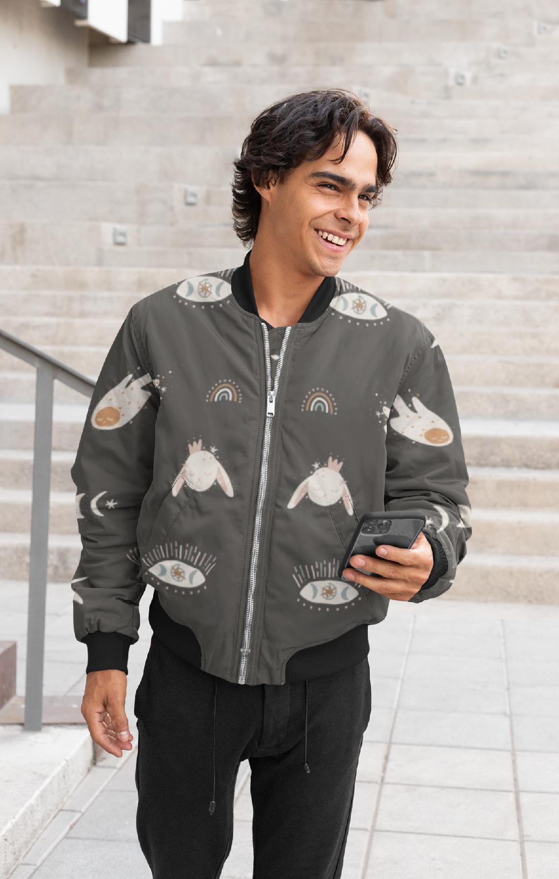 Kawai Unisex Bomber Jacket for Men & Women by Alchimia Artwear