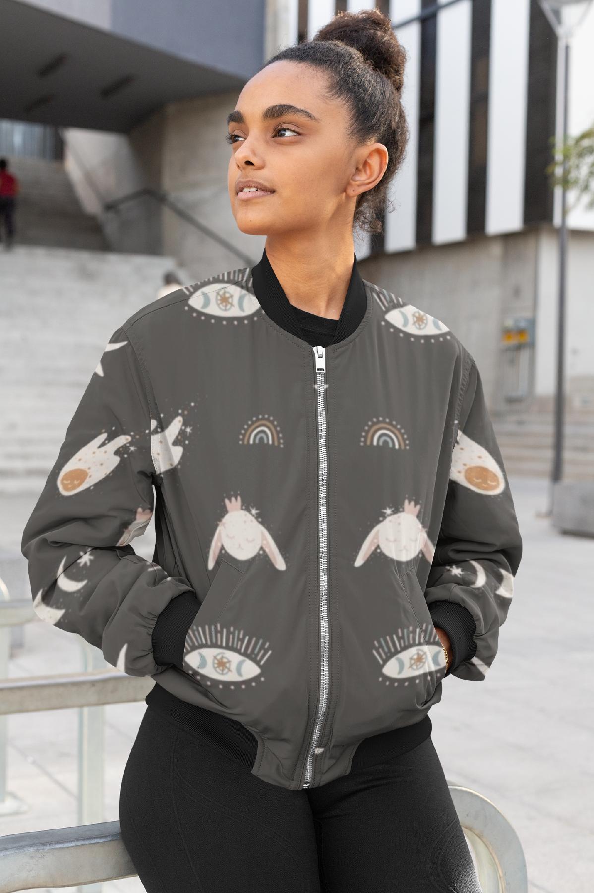 Kawai Unisex Bomber Jacket for Men & Women by Alchimia Artwear