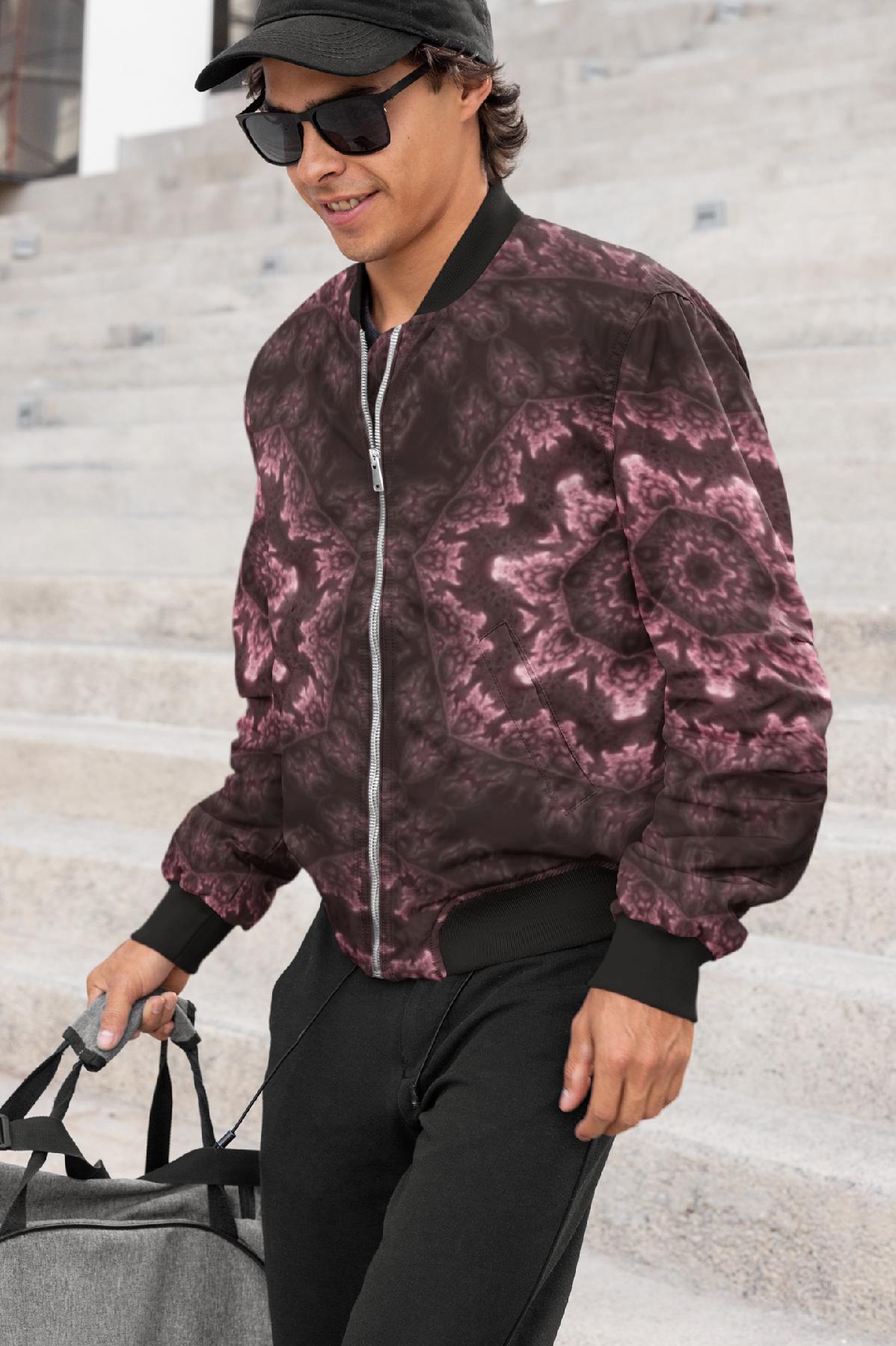 Kaleidoscope Unisex Bomber Jacket for Men & Women by Alchimia Artwear