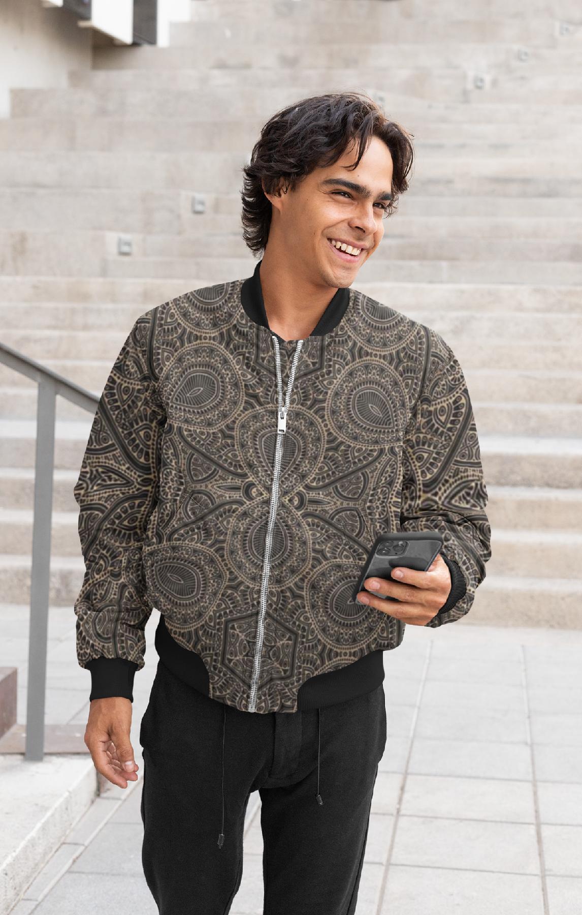 Cataclysm Unisex Bomber Jacket for Men & Women by Alchimia Artwear