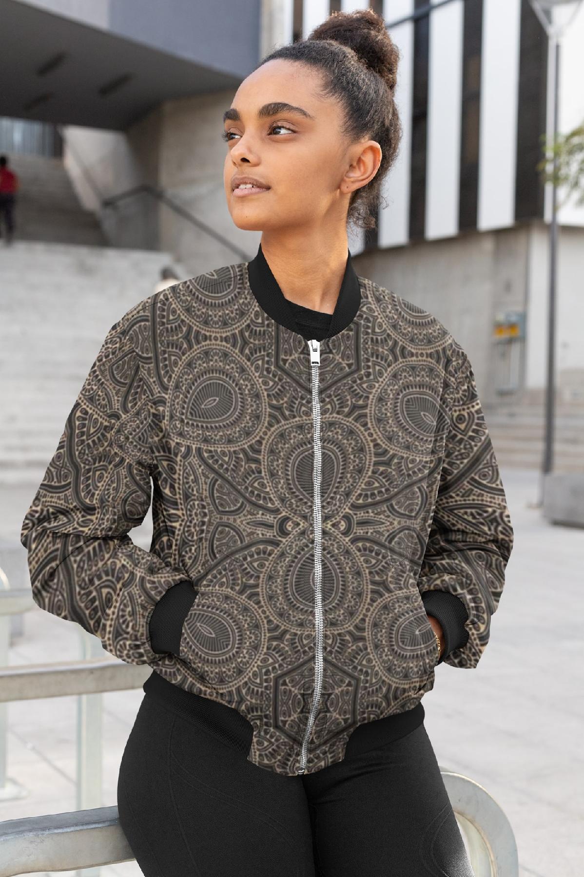 Cataclysm Unisex Bomber Jacket for Men & Women by Alchimia Artwear