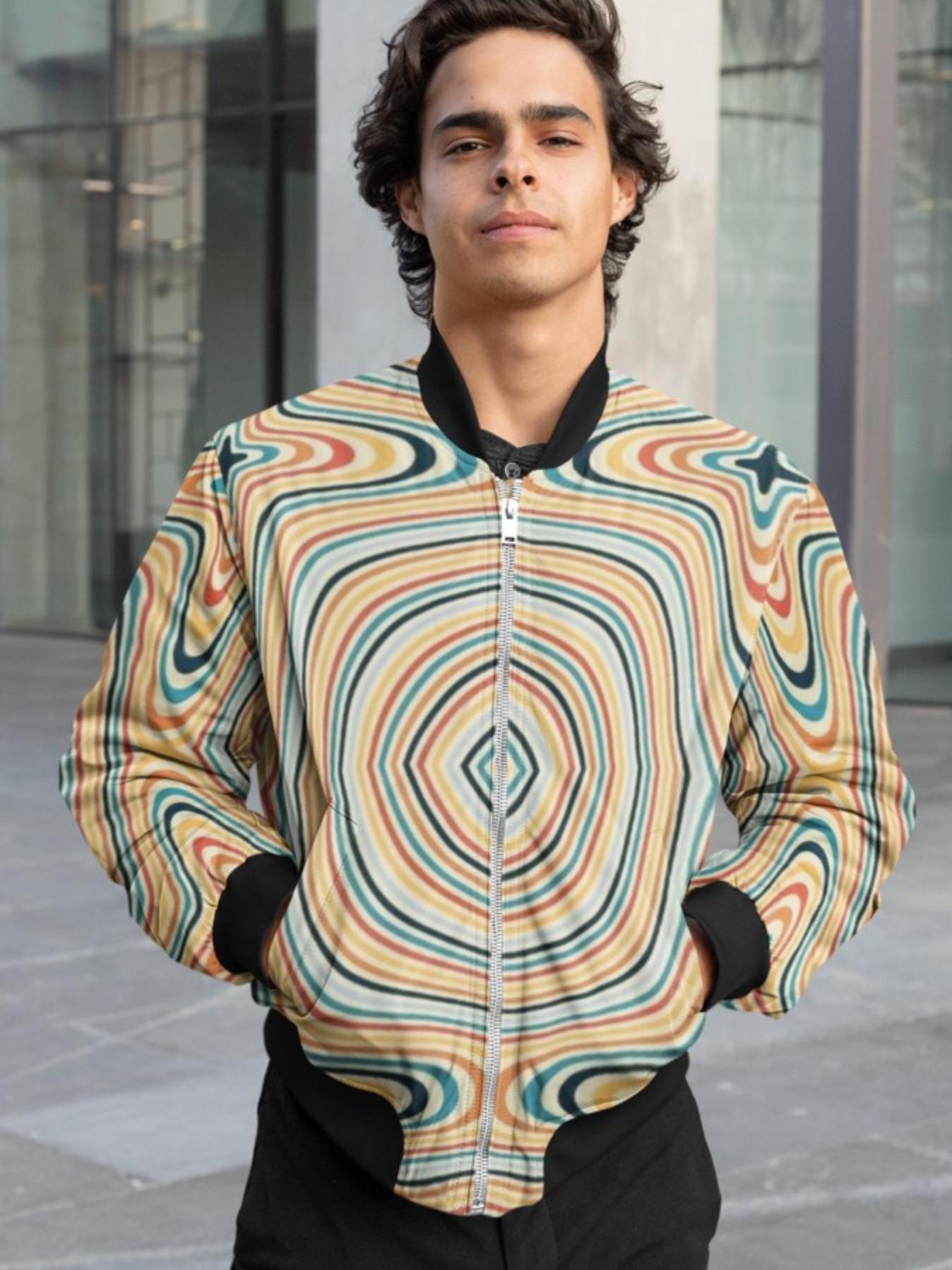 Hypnogaze Unisex Bomber Jacket for Men & Women by Alchimia Artwear