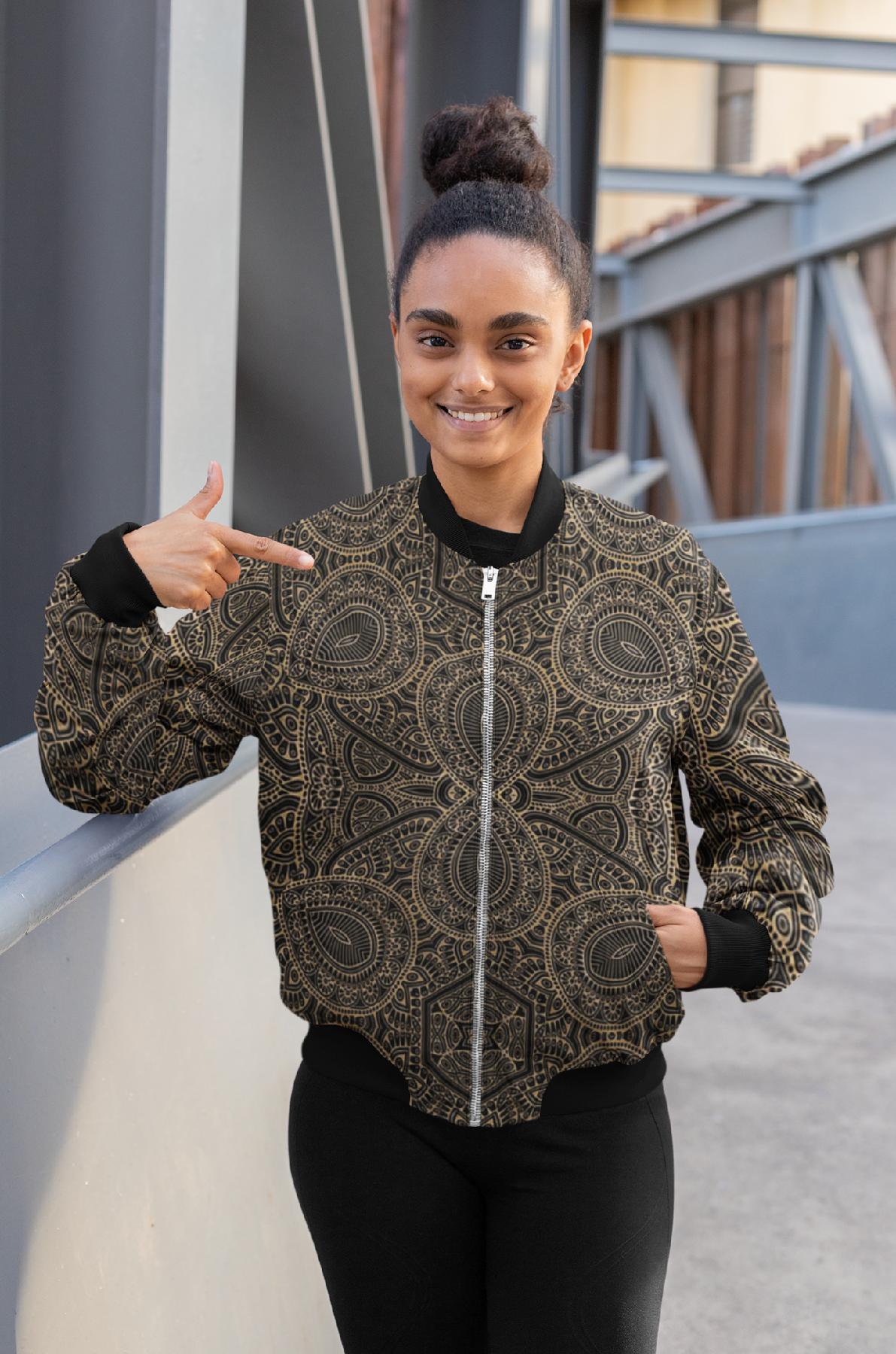Cataclysm Unisex Bomber Jacket for Men & Women by Alchimia Artwear