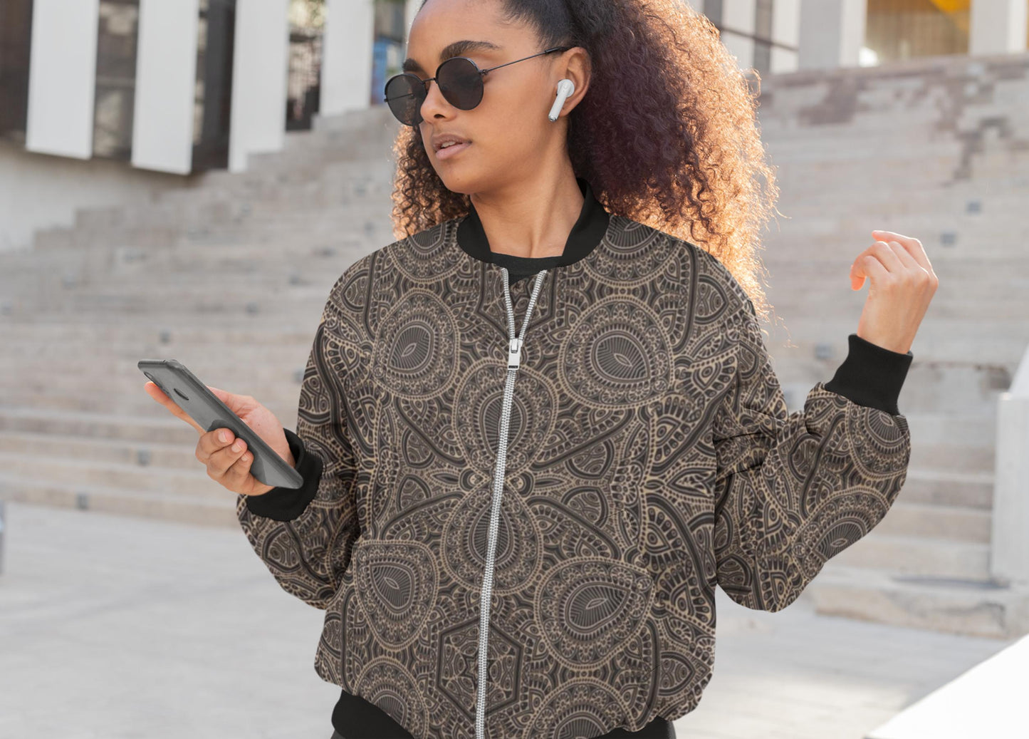 Cataclysm Unisex Bomber Jacket for Men & Women by Alchimia Artwear